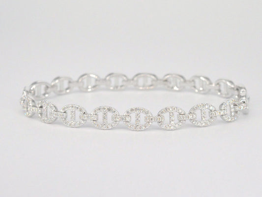Tennisarmband met diamanten schakels met 157 diamanten