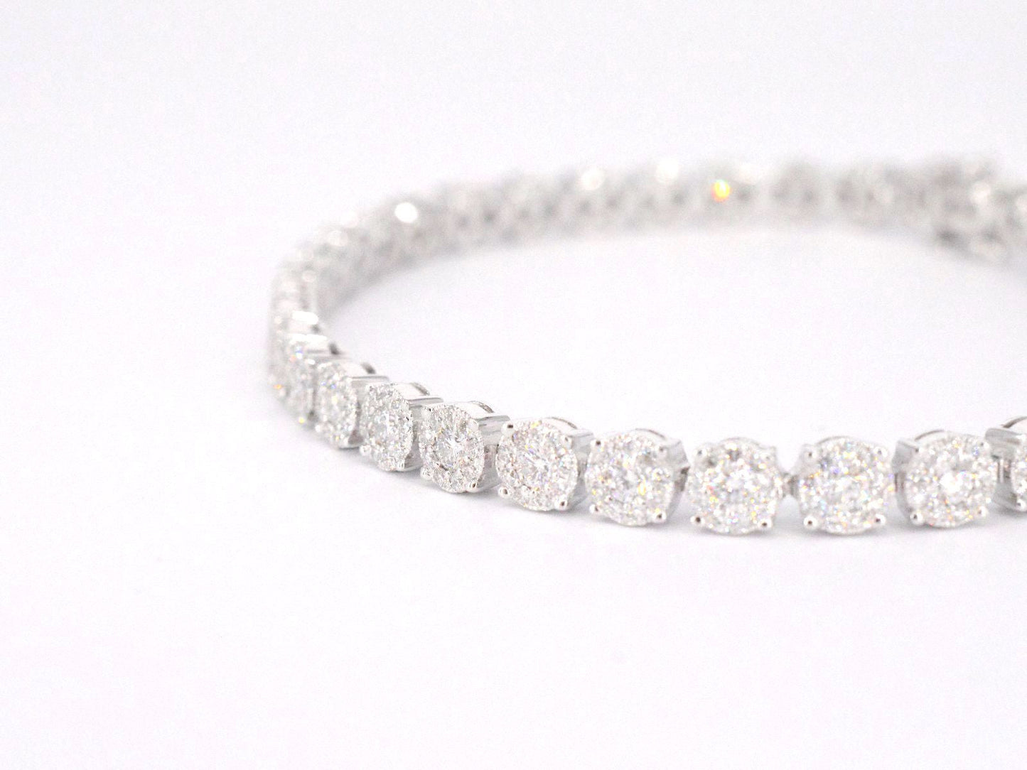 Witgouden tennisarmband met 5.00 carat diamanten
