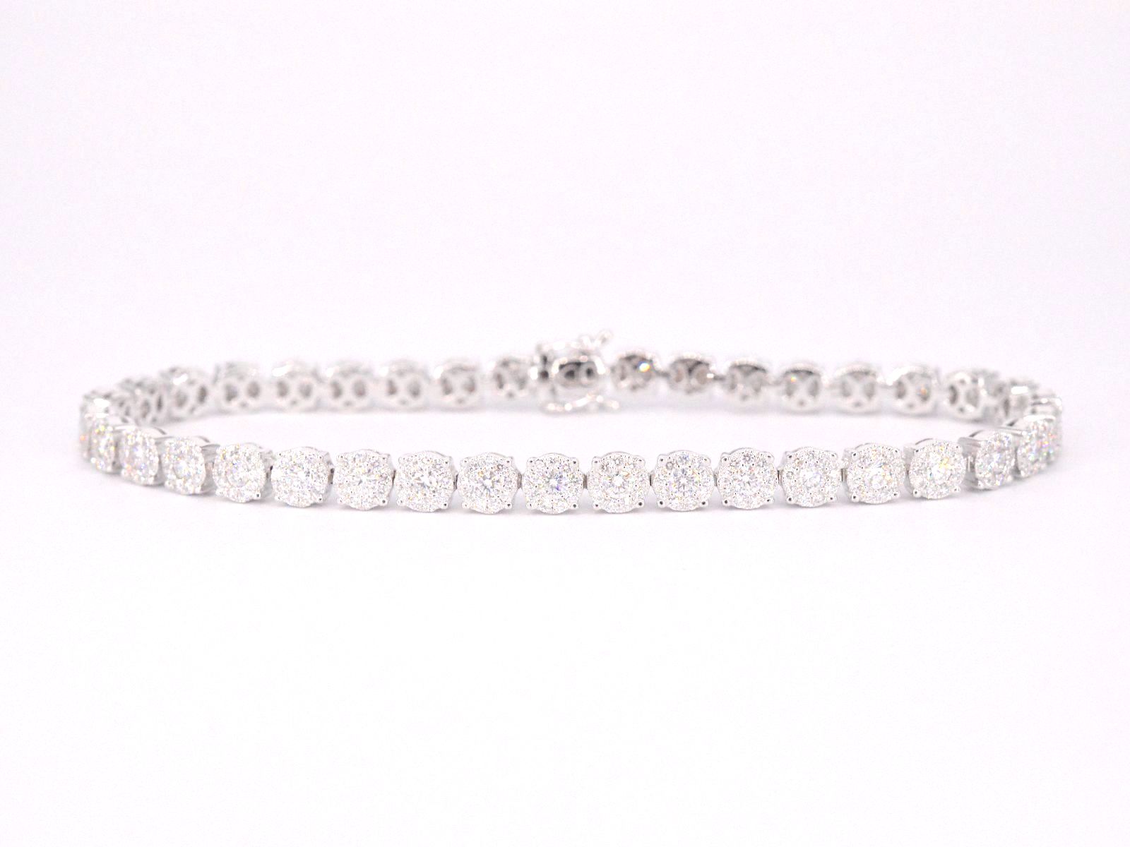 Witgouden tennisarmband met 5.00 carat diamanten