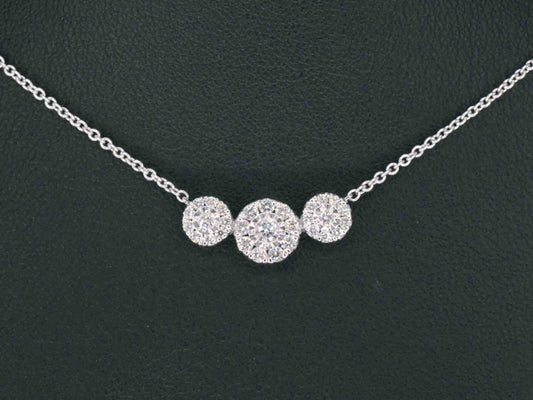 Witgouden ketting met briljant geslepen diamanten