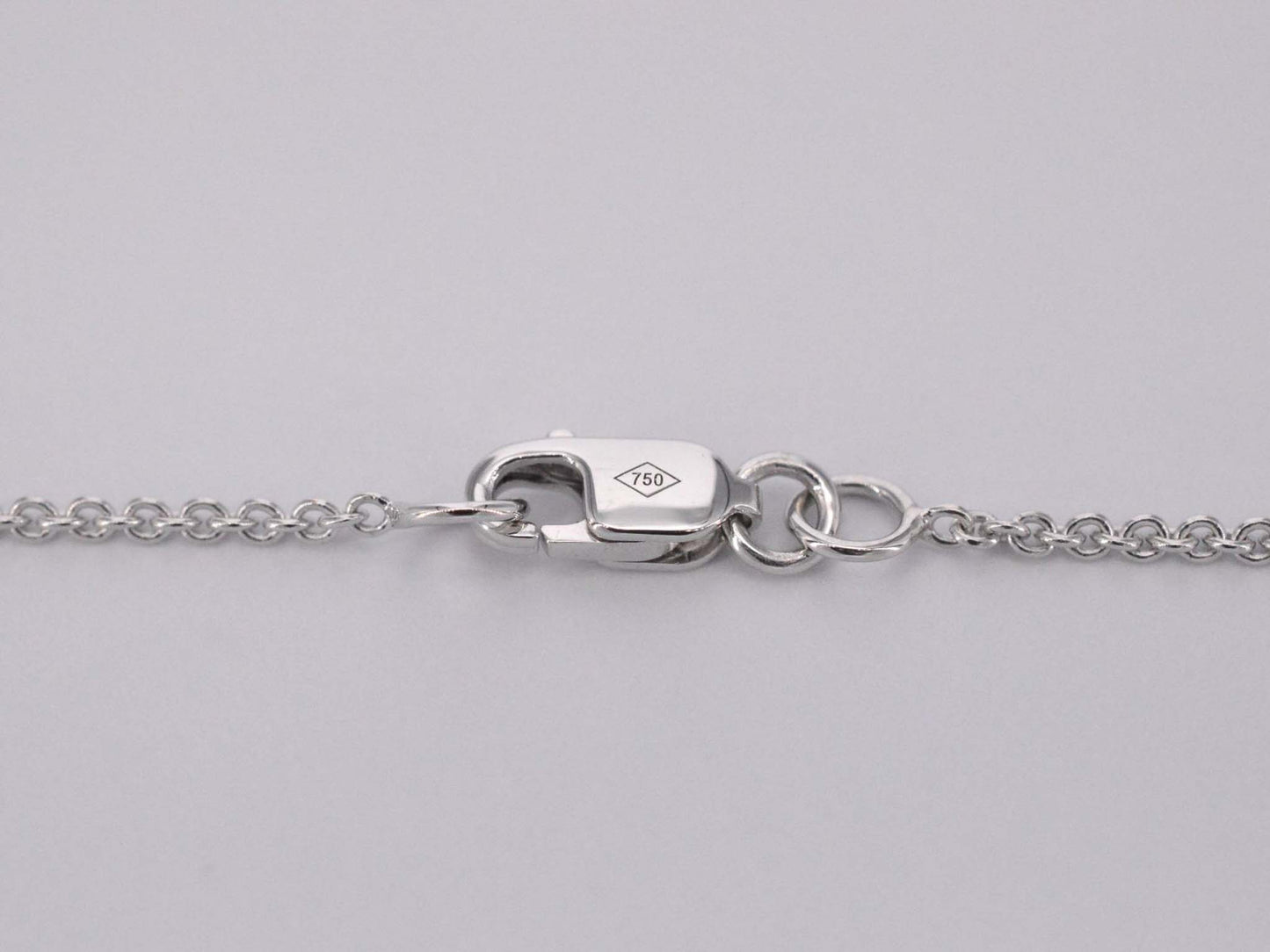 White gold 'love' necklace with diamonds