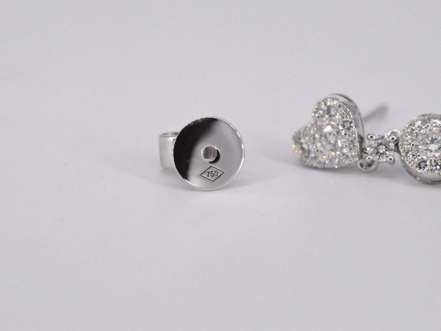 Weißgold-Diamantohrringe mit 1,50 Karat Diamanten