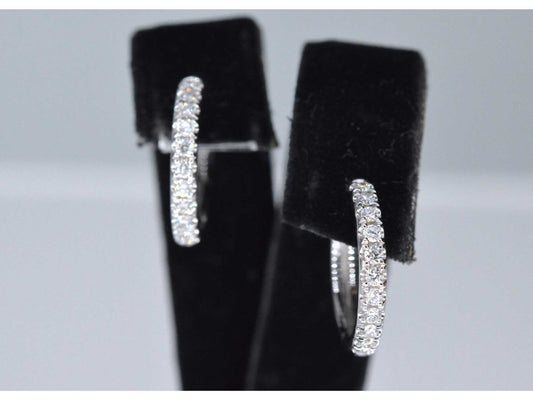 Witgouden creolen met diamanten 1161-4