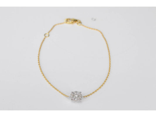 Gouden armband met een diamanten bedel