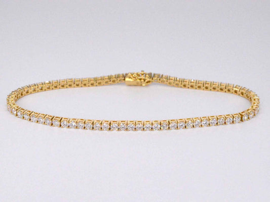 Gouden tennisarmband met 4.00 carat diamanten