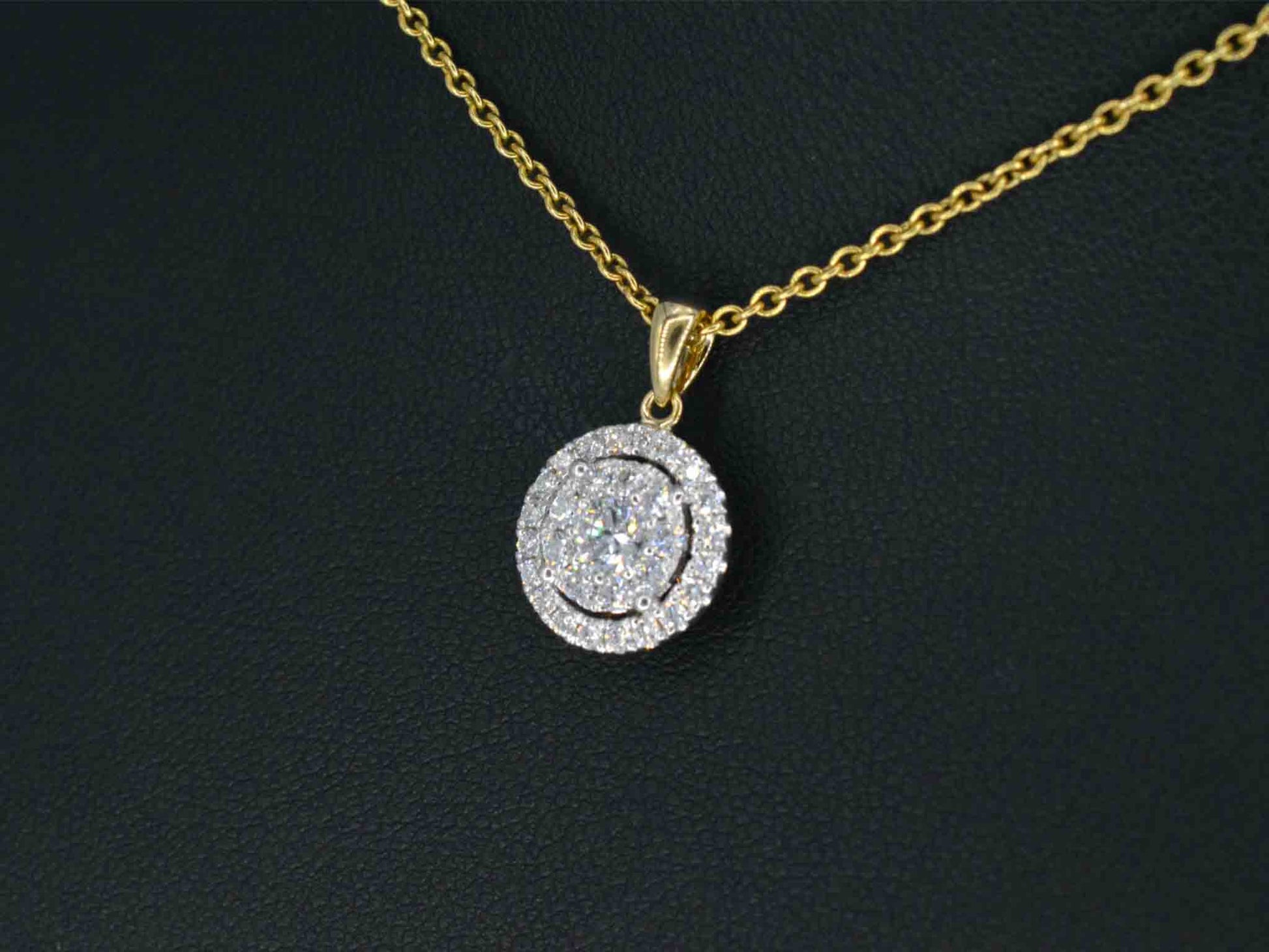 Gouden hanger met diamanten 1208-1