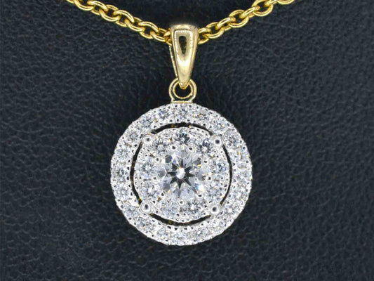 Gouden hanger met diamanten