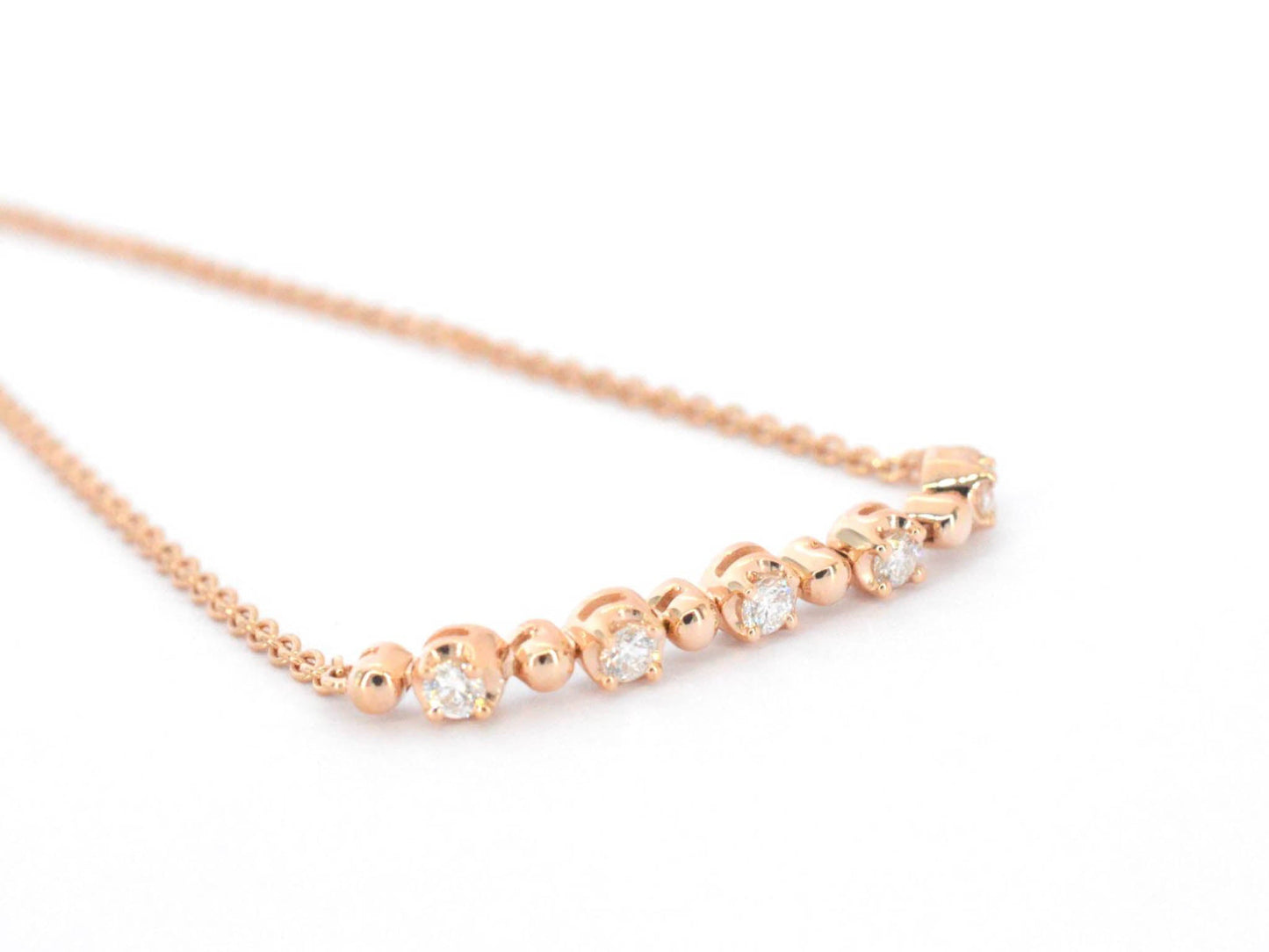 Rosegouden armband met diamanten