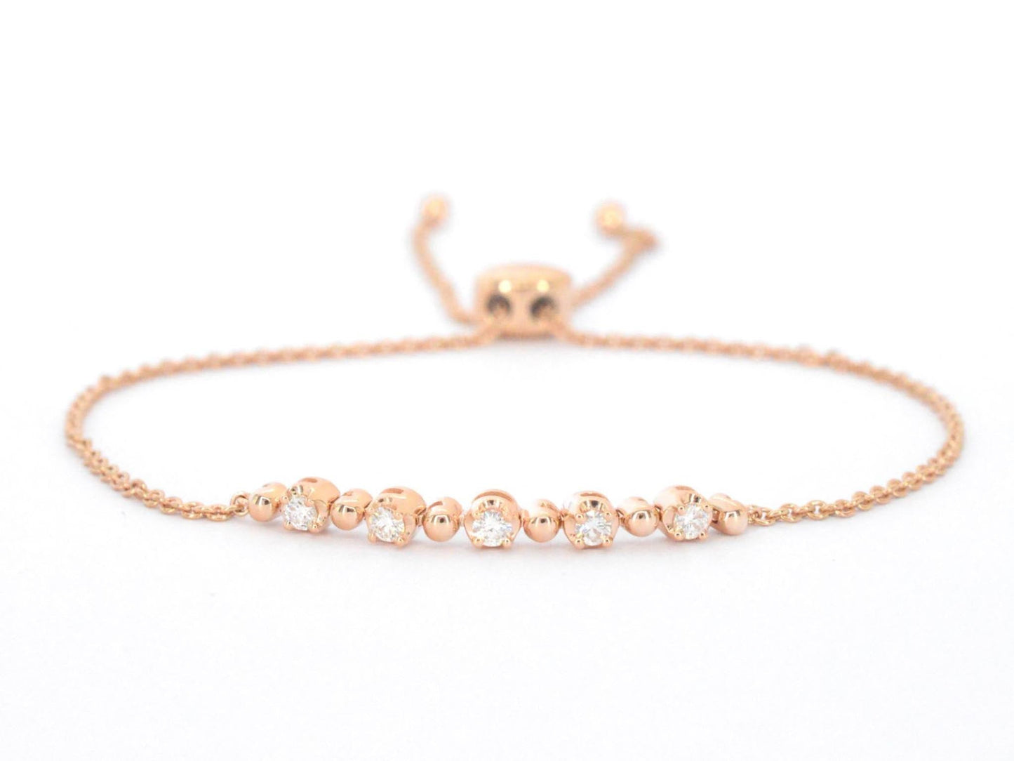 Rosegouden armband met diamanten
