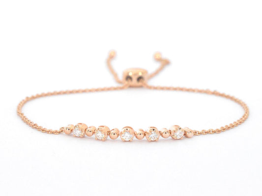 Rosegouden armband met diamanten