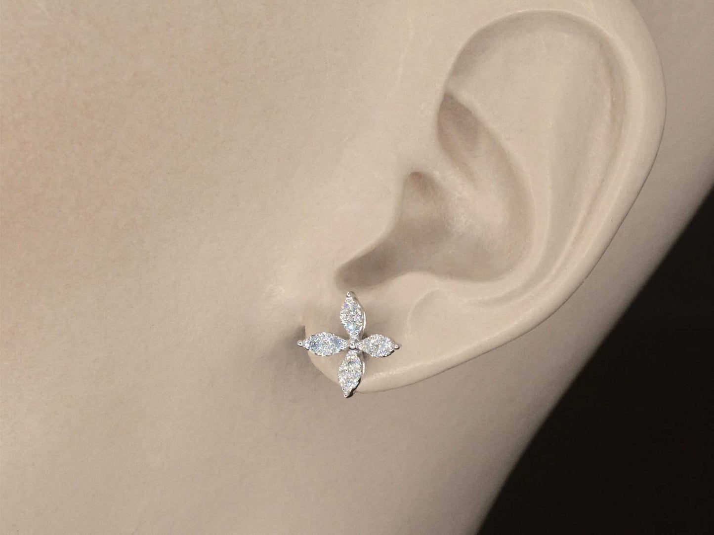 Diamantohrringe aus Weißgold