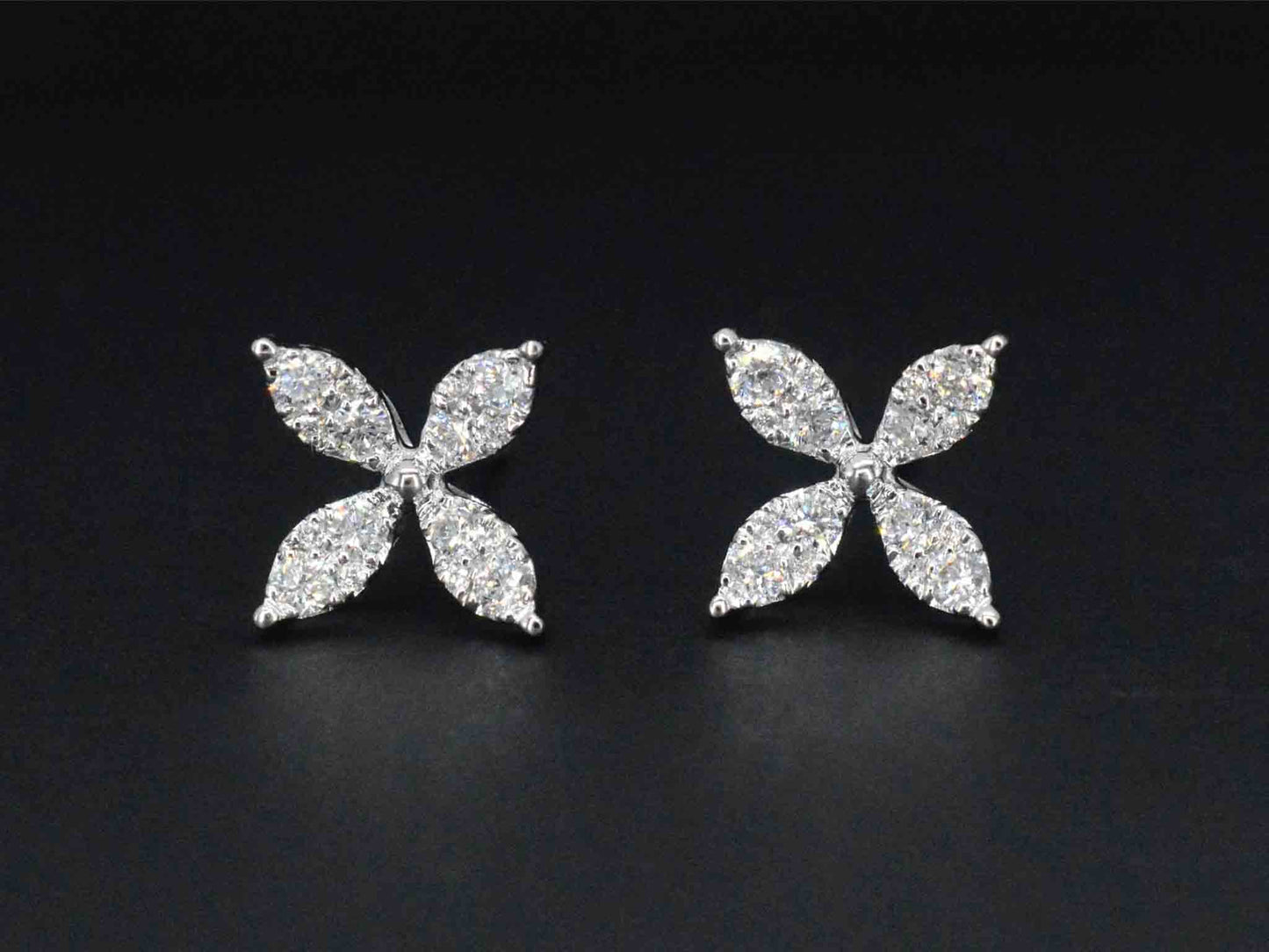 Diamantohrringe aus Weißgold