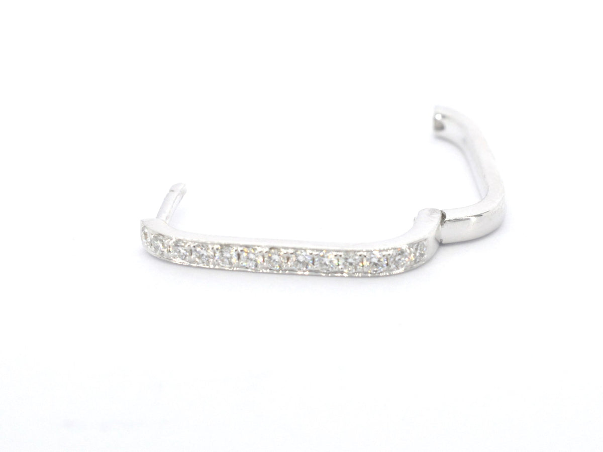 Witgouden oorbellen met diamant