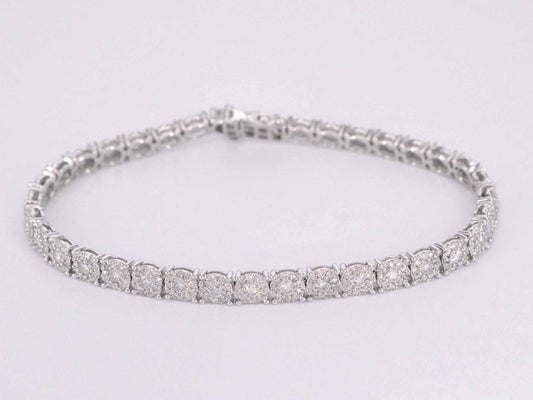 Witgouden tennisarmband met diamanten 4.00 carat