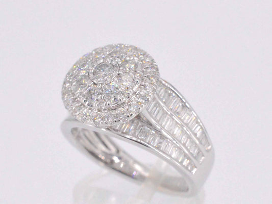 Witgouden entourage ring met diamanten 2041-7