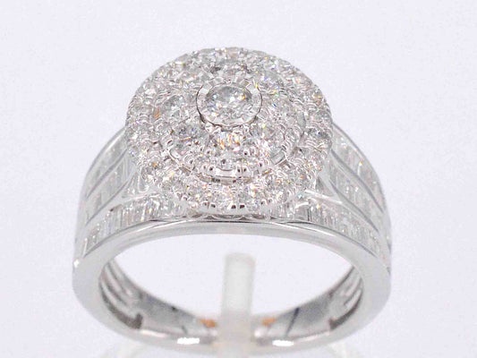 Witgouden entourage ring met diamanten 2041-19