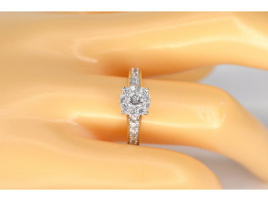 Gouden entourage ring met diamanten