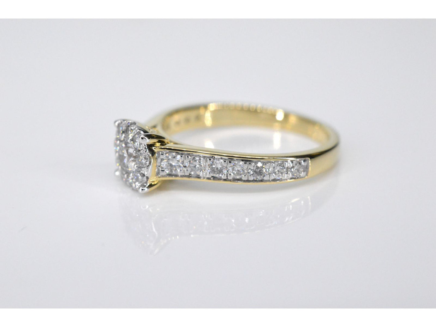 Gouden entourage ring met diamanten 2105-2