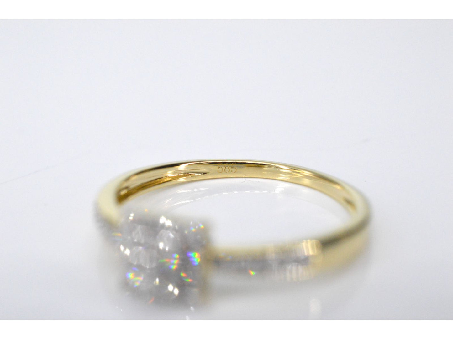 Gouden entourage ring met diamanten 2106-3