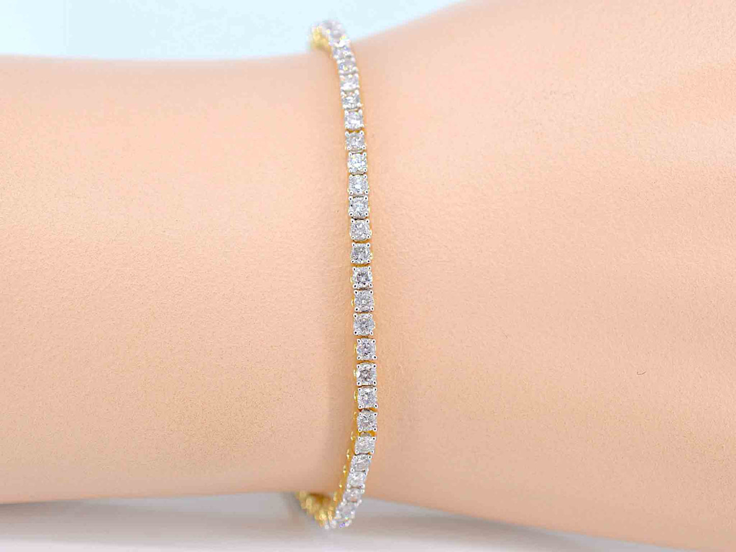 Gouden tennisarmband met diamanten 3.50 carat