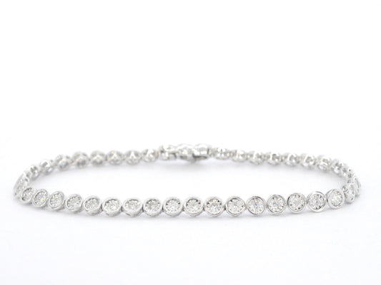 Witgouden armband vol met diamanten gezet 2171-7