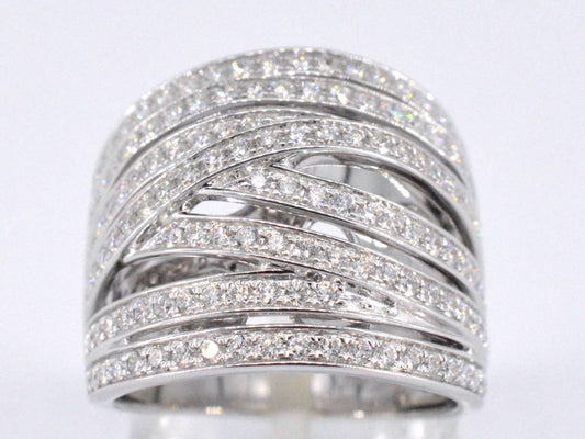 Witgouden design ring met briljanten diamanten 2176-7