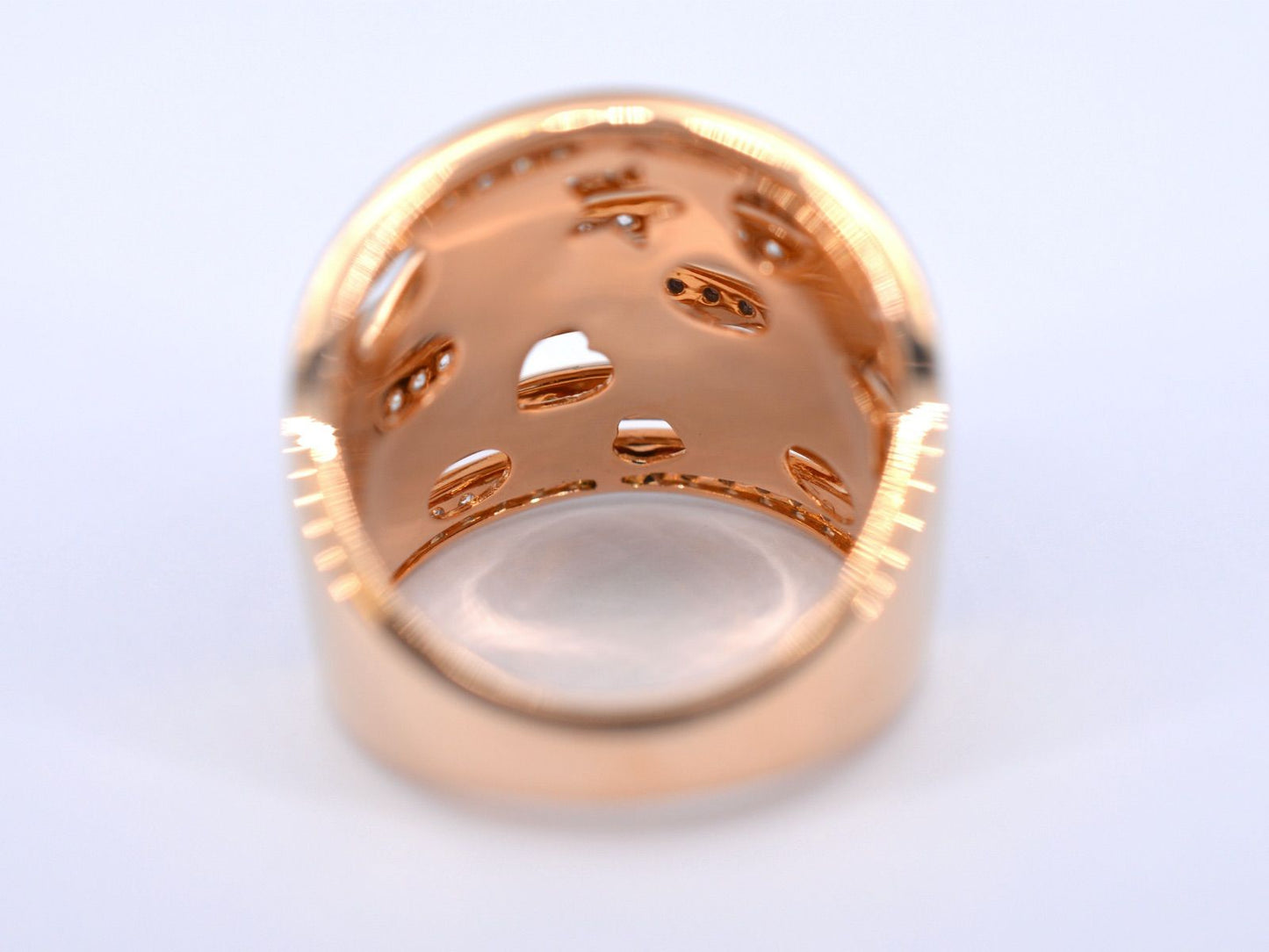 Rosegouden design ring met briljanten diamanten