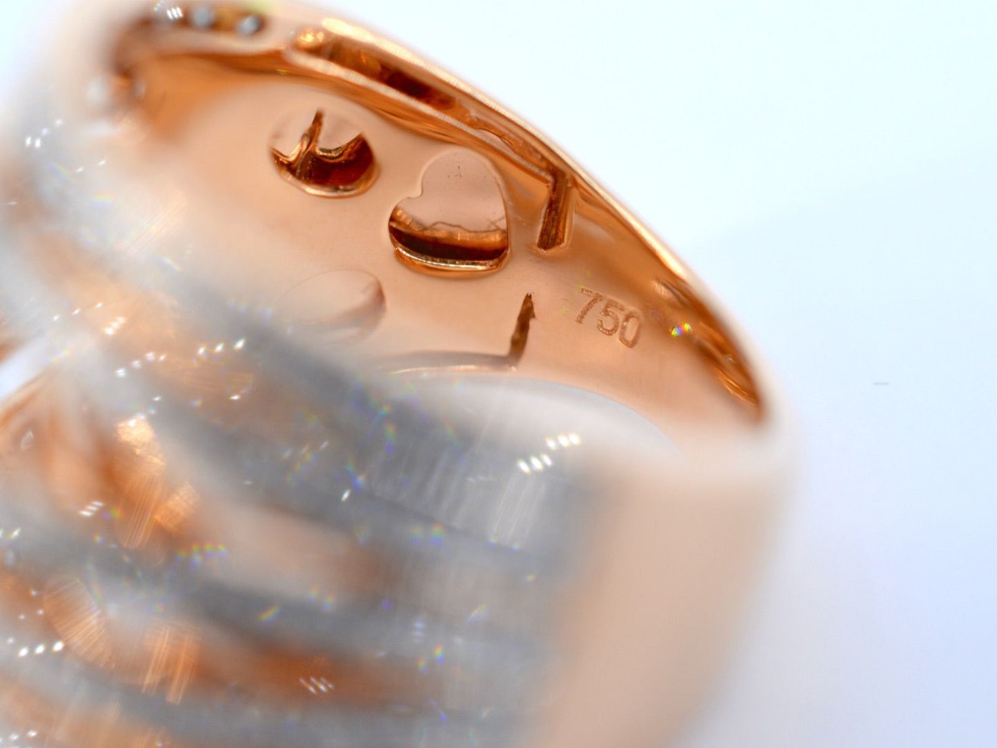 Rosegouden design ring met briljanten diamanten