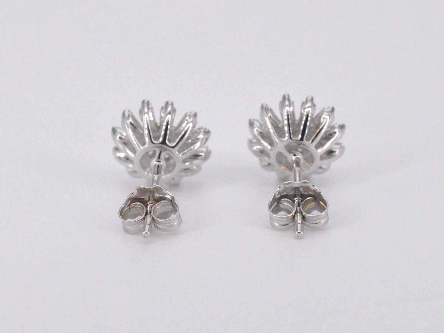 Witgouden oorbellen met natuurlijke echte diamanten