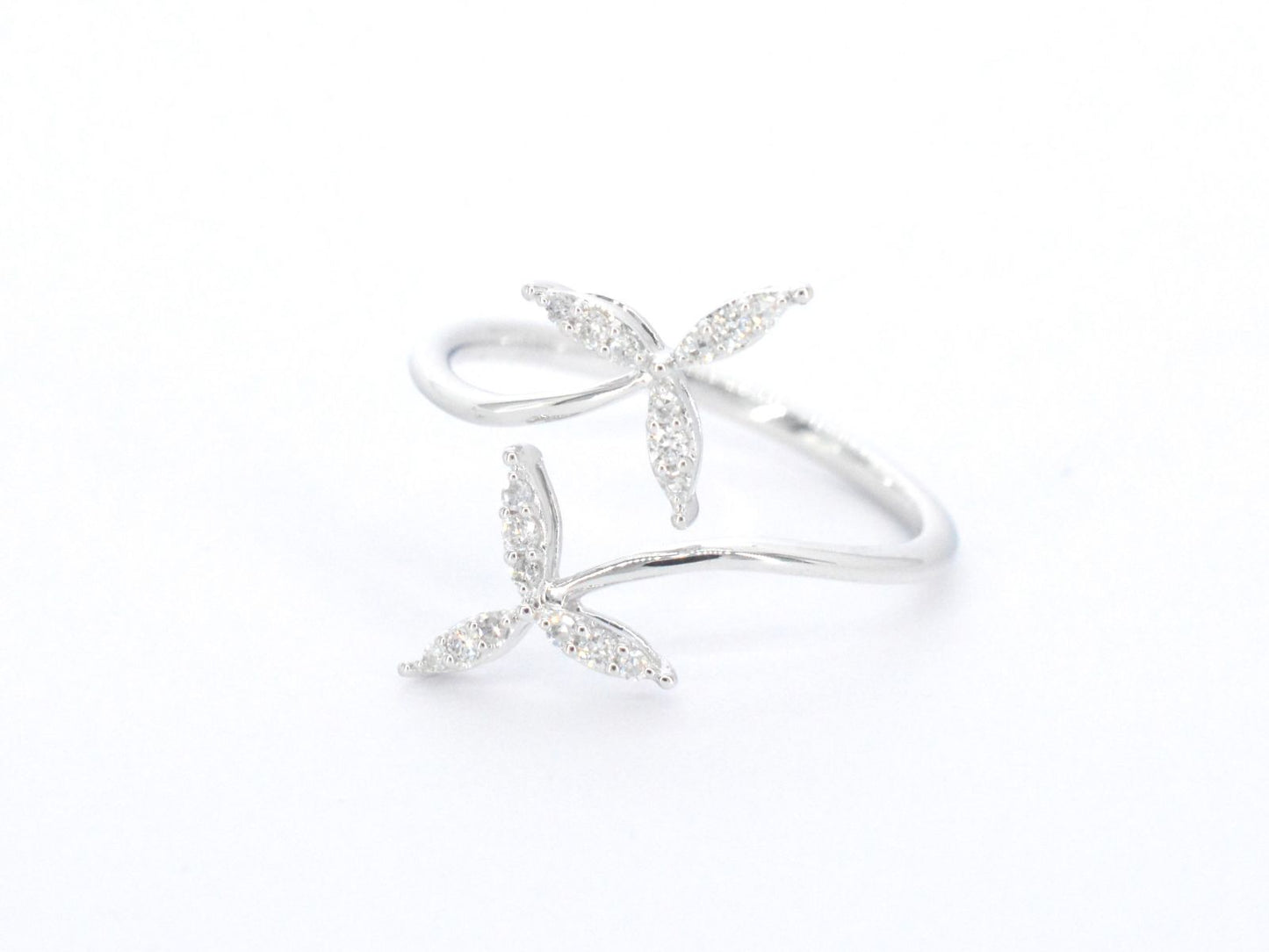 Witgouden ring met diamanten