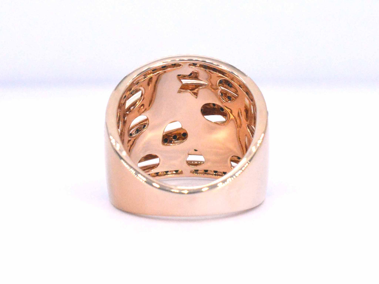 Rosegouden design ring met briljanten diamanten