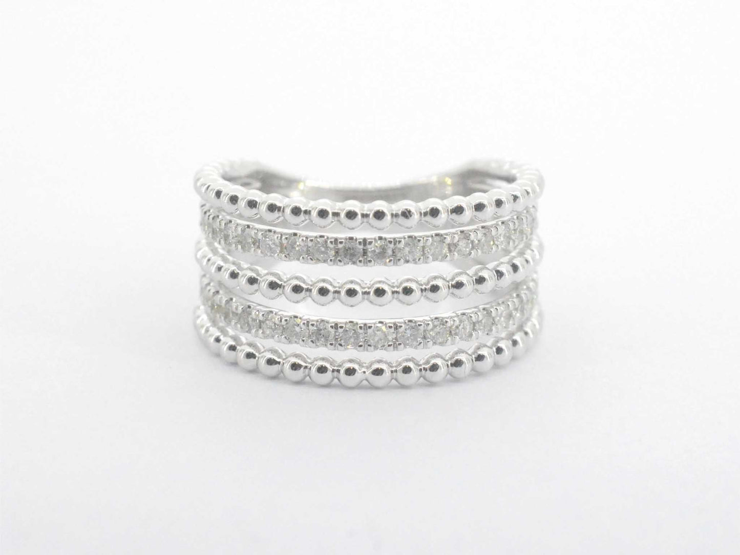 Witgouden rijring met diamanten