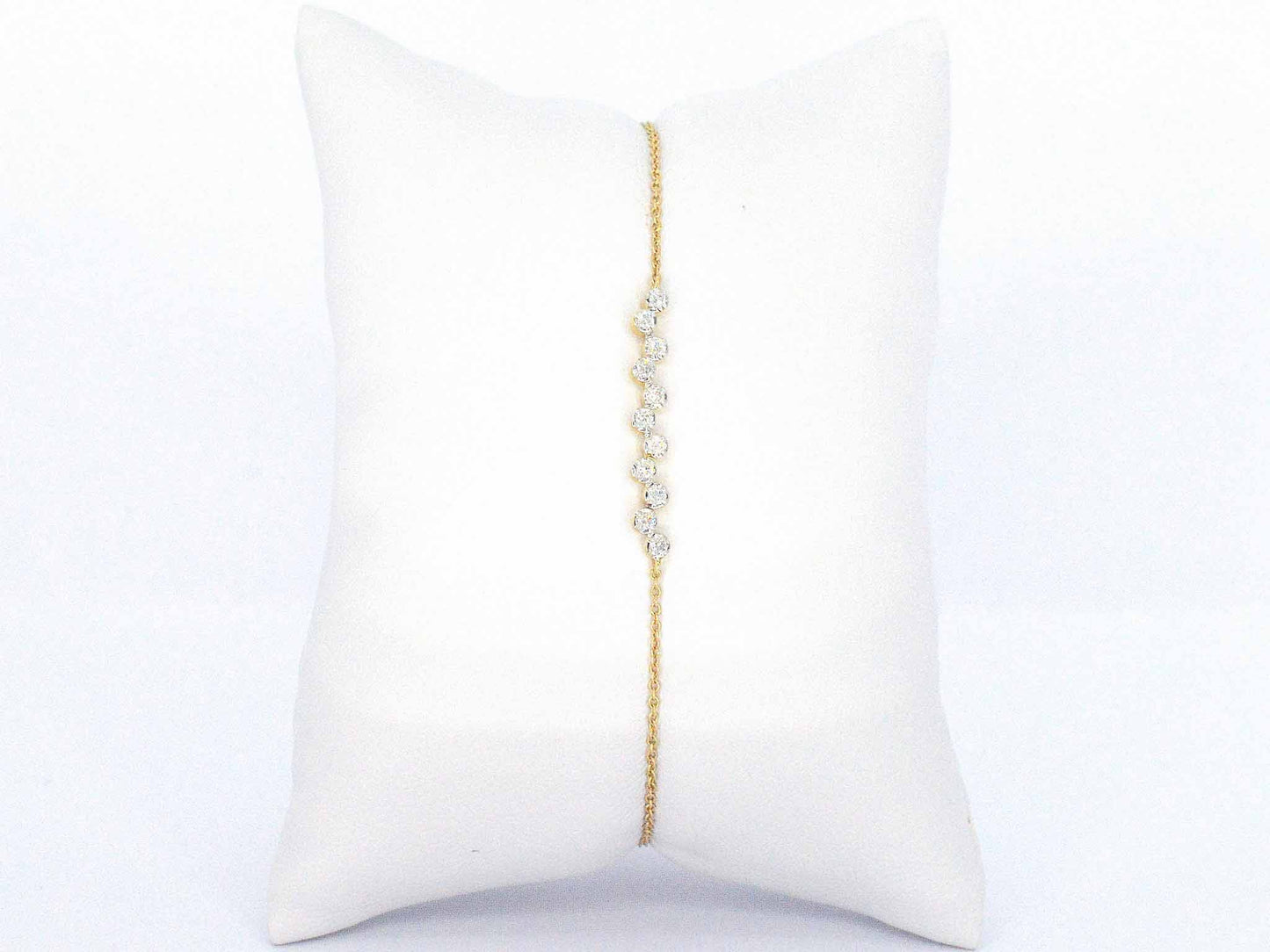 Geelgouden armband met diamanten