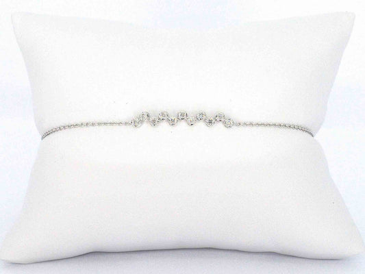 Witgouden armband met diamanten