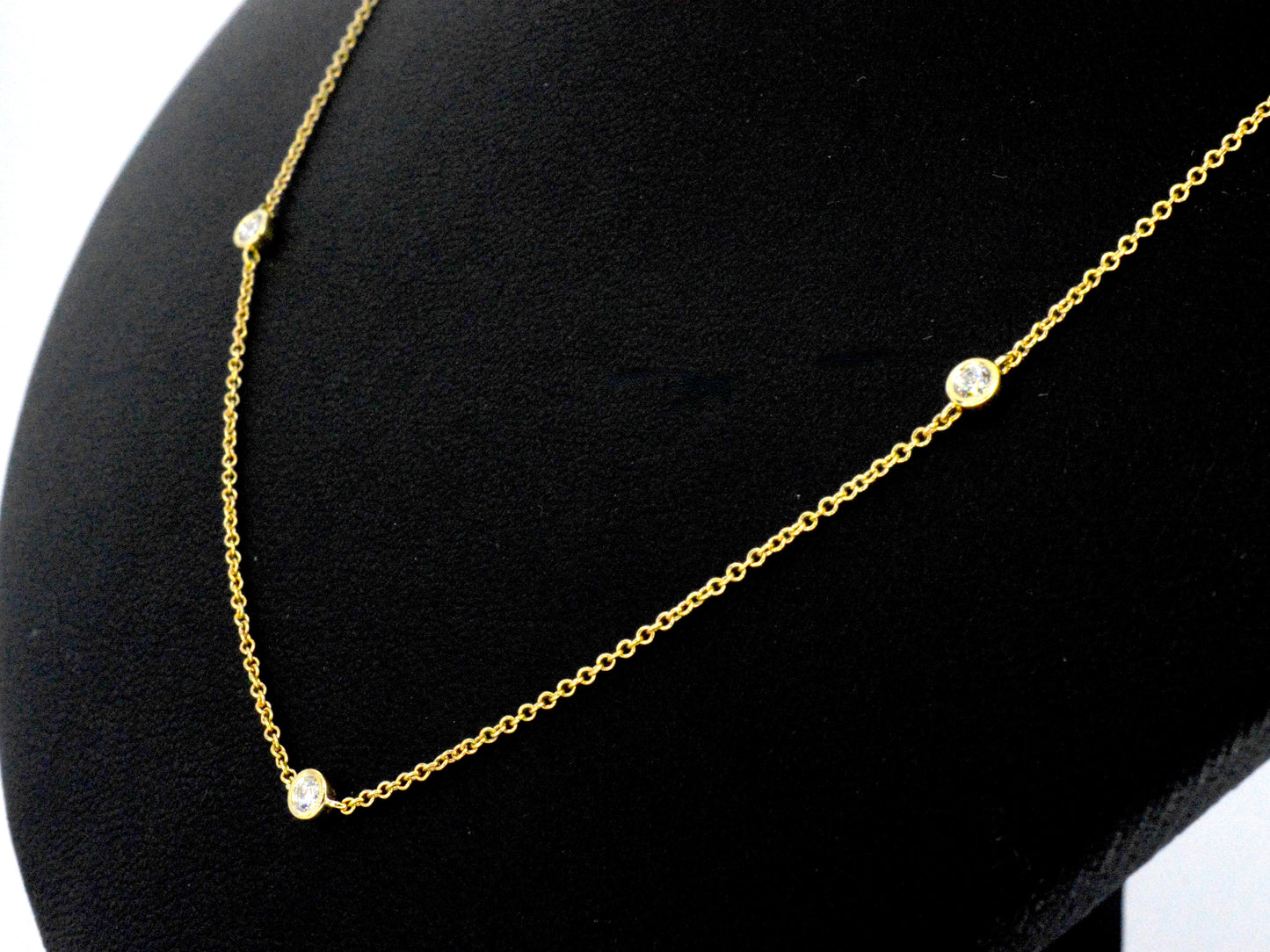 Gouden halscollier met natuurlijke diamanten