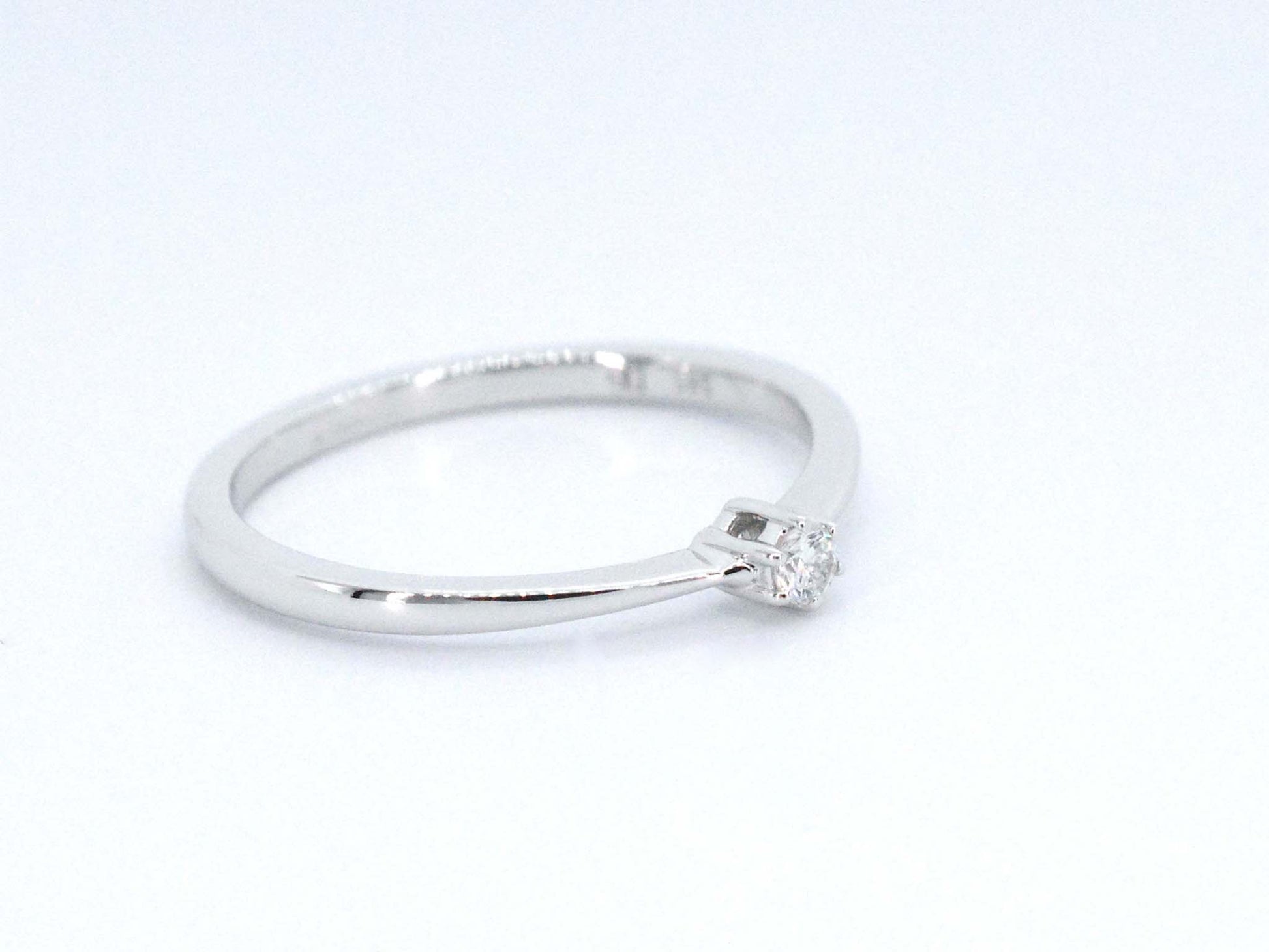 Witgouden ring solitaire met een briljant geslepen diamant 2501-6