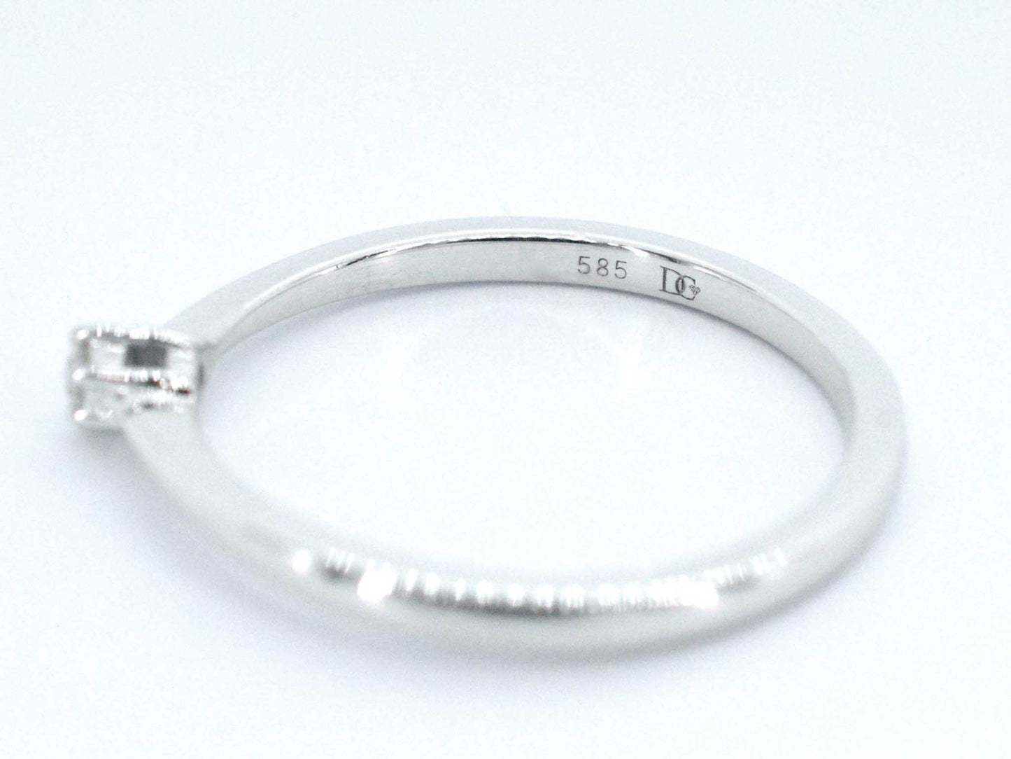 Witgouden ring solitaire met een briljant geslepen diamant 2501-7