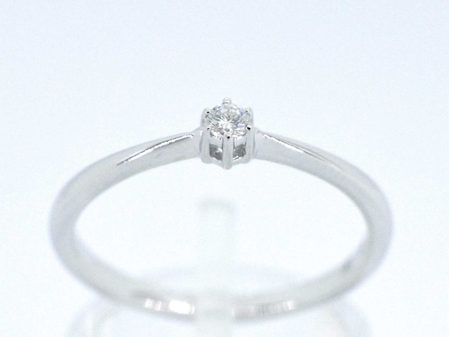 Witgouden ring solitaire met een briljant geslepen diamant 2501-8