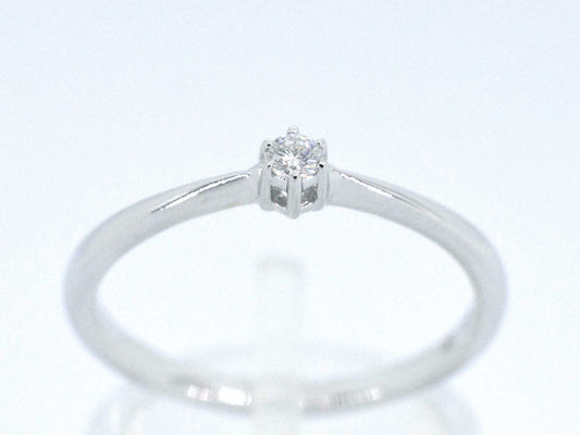 Witgouden ring solitaire met een briljant geslepen diamant 2501-8