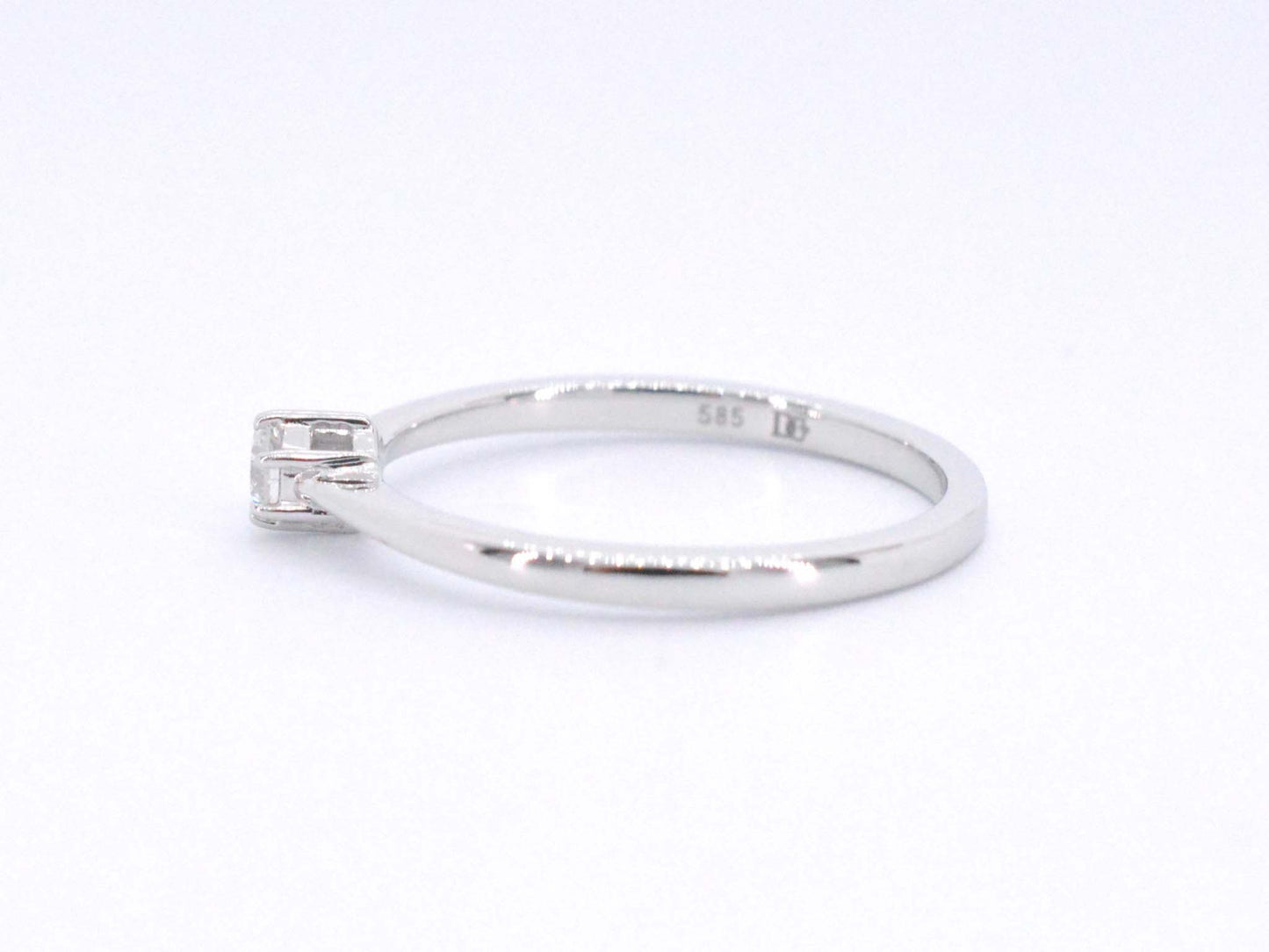 Witgouden ring solitaire met een briljant geslepen diamant 2502-3