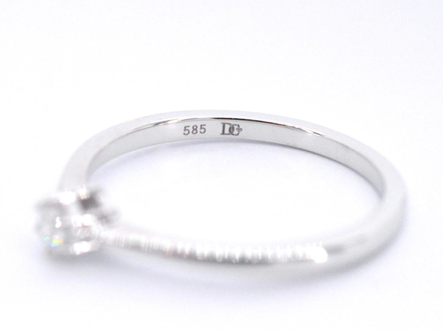 Witgouden ring solitaire met een briljant geslepen diamant 2502-7