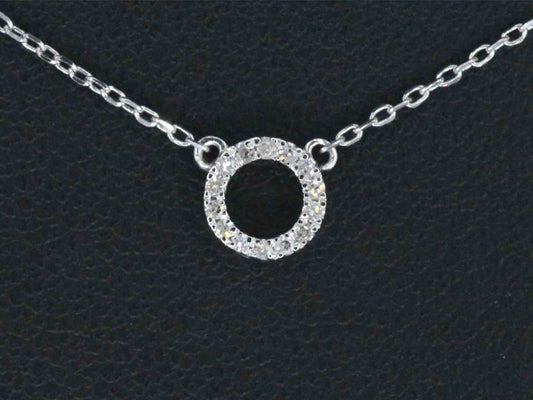 Witgouden hanger met diamant