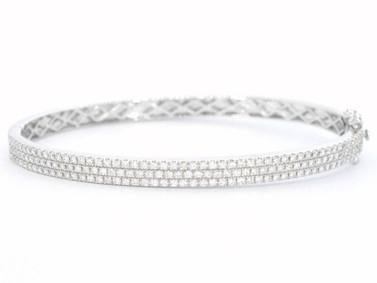 Witgouden vaste armband met briljant geslepen diamant 2520-6