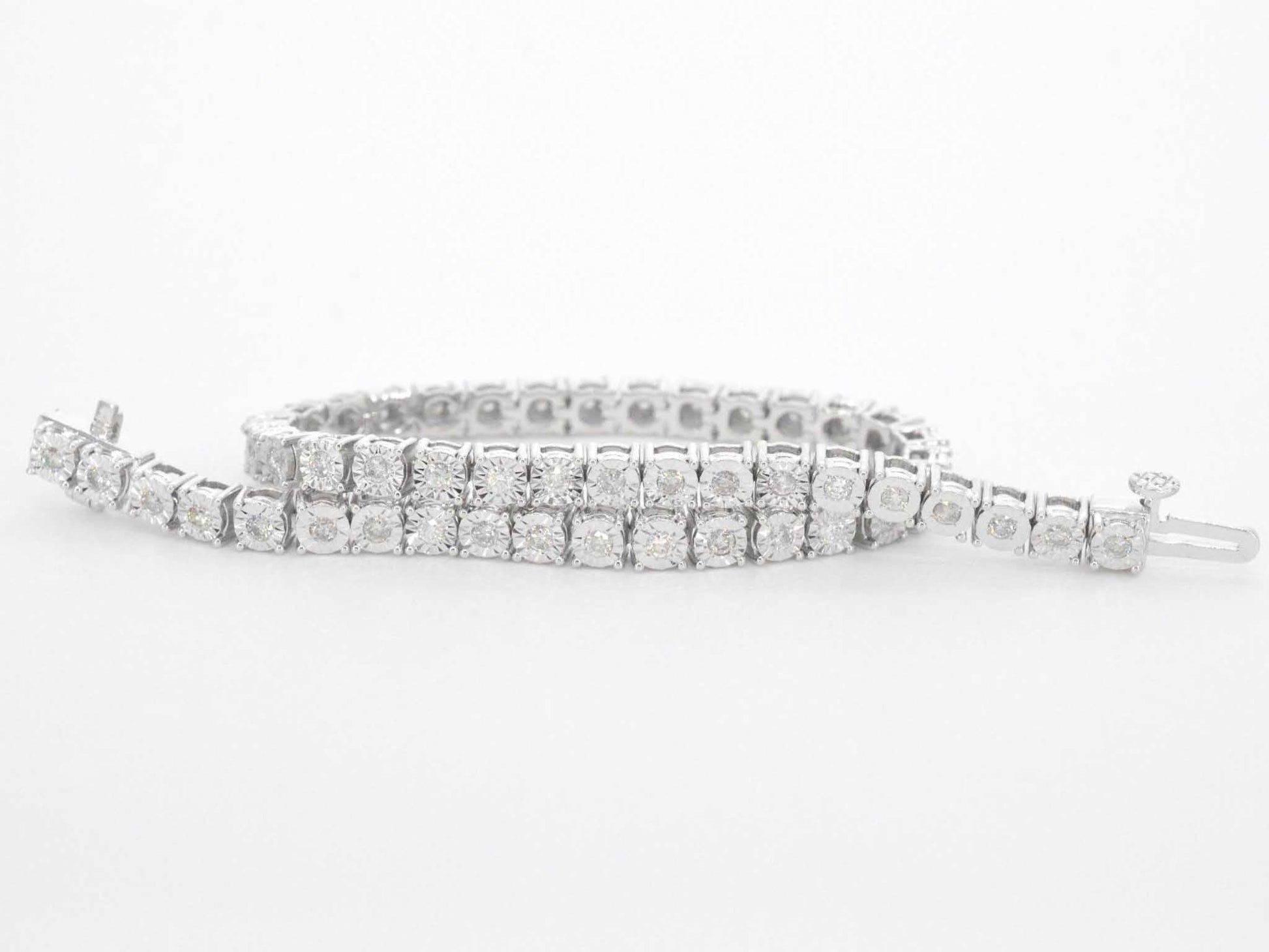 Witgouden tennisarmband met diamanten 1.00 carat