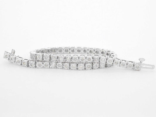 Witgouden tennisarmband met diamanten 1.00 carat