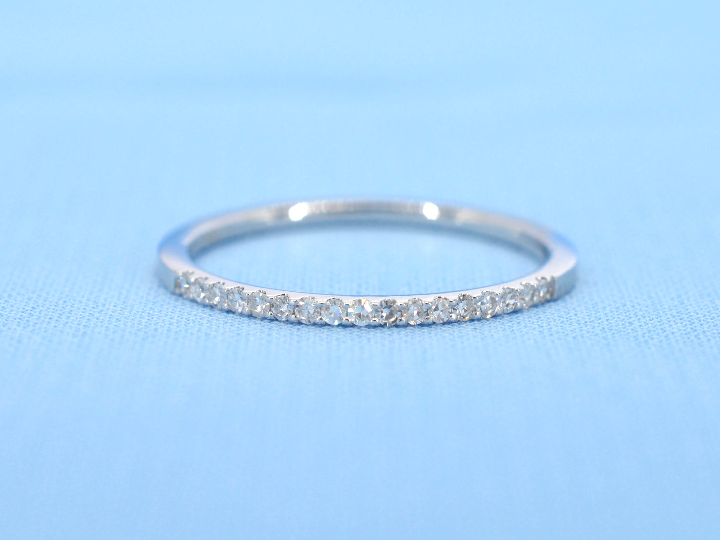 White gold ring with diamonds