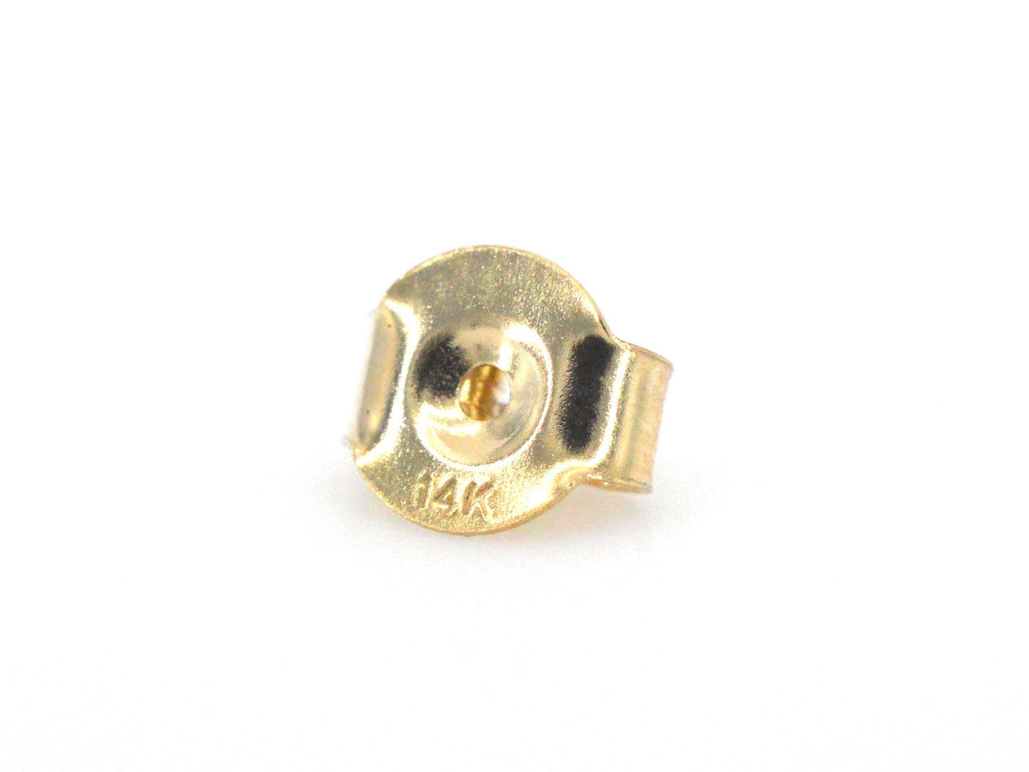 Gouden solitair oorbellen met cognac diamanten