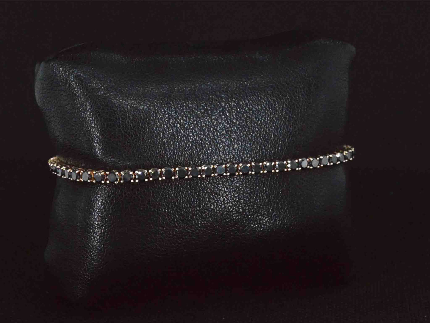 Rosegouden armband met 7.00 carat zwarte Briljant geslepen diamanten