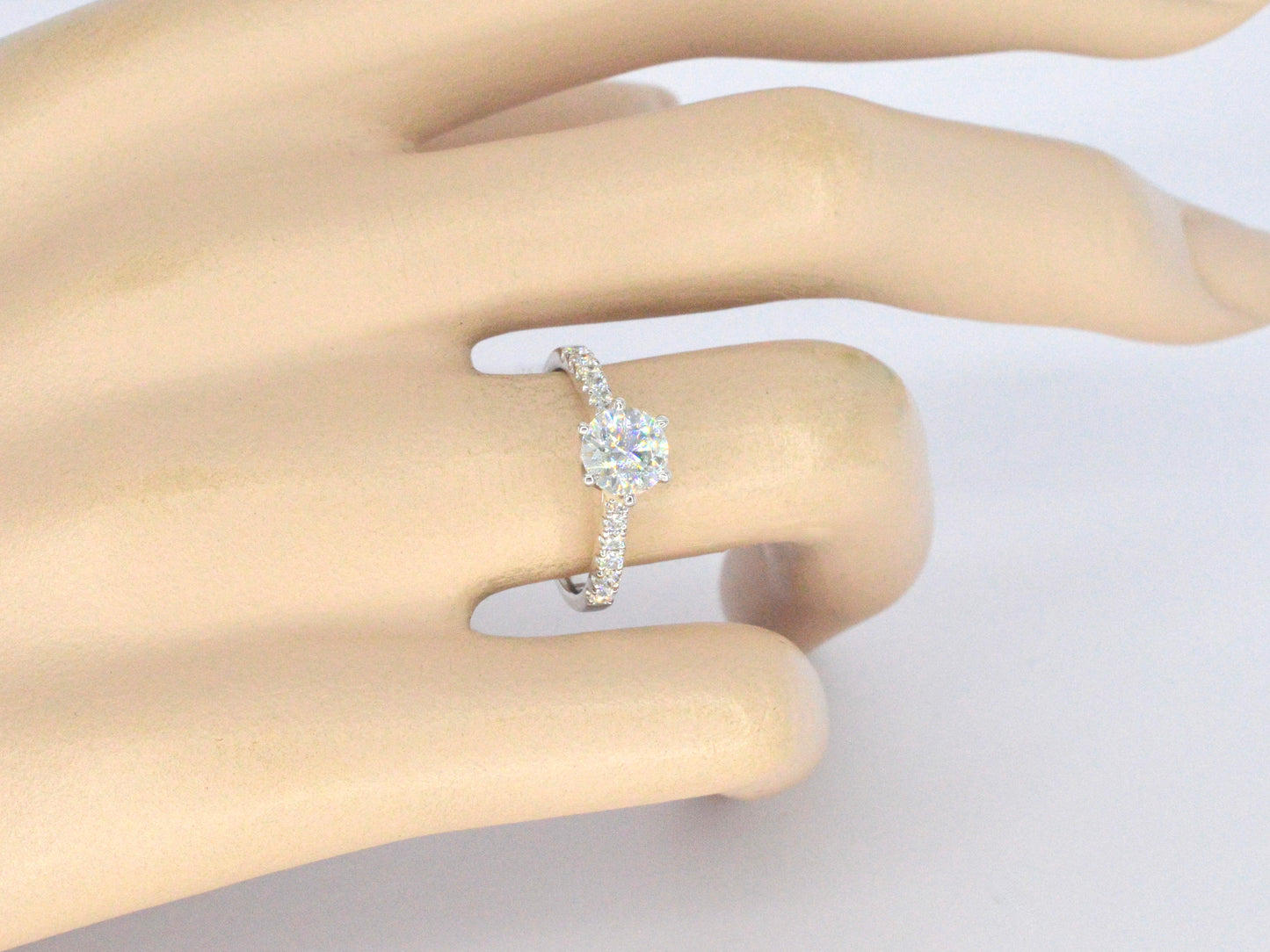 Witgouden ring met een diamant van 1.00 carat
