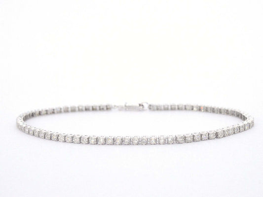 Witgouden tennis armband met natuurlijke diamanten